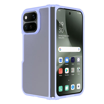 For Google Pixel 11 Pro Fold Skin Feel Contrast Color TPU Hybrid PC Phone Case - Purple - EDA010202601D