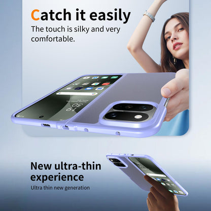 For Google Pixel 11 Pro Fold Skin Feel Contrast Color TPU Hybrid PC Phone Case - Purple - EDA010202601D
