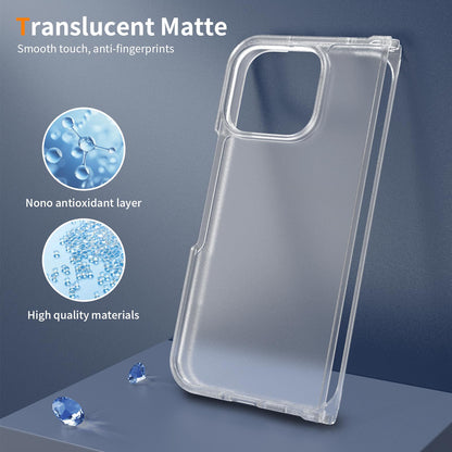 For Google Pixel 11 Pro Fold Skin Feel Contrast Color TPU Hybrid PC Phone Case - Matte Transparent - EDA010202601E