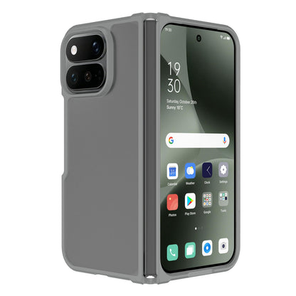 For Google Pixel 11 Pro Fold Skin Feel Contrast Color TPU Hybrid PC Phone Case - Dark Grey - EDA010202601F