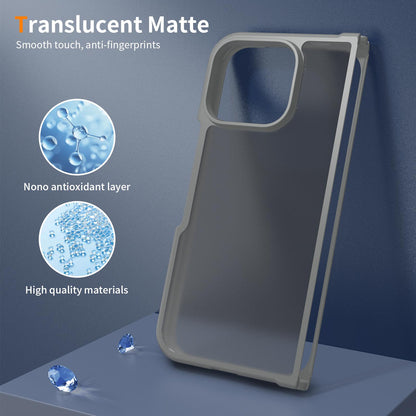For Google Pixel 11 Pro Fold Skin Feel Contrast Color TPU Hybrid PC Phone Case - Dark Grey - EDA010202601F