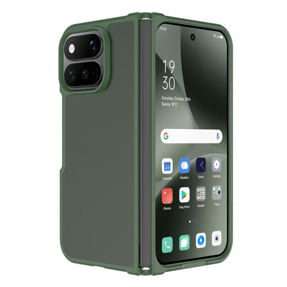 For Google Pixel 11 Pro Fold Skin Feel Contrast Color TPU Hybrid PC Phone Case - Dark Green - EDA010202601G
