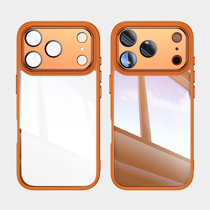 For iPhone 18 Pro Max Acrylic Hybrid TPU Armor Shockproof Phone Case - Orange - EDA010202901C