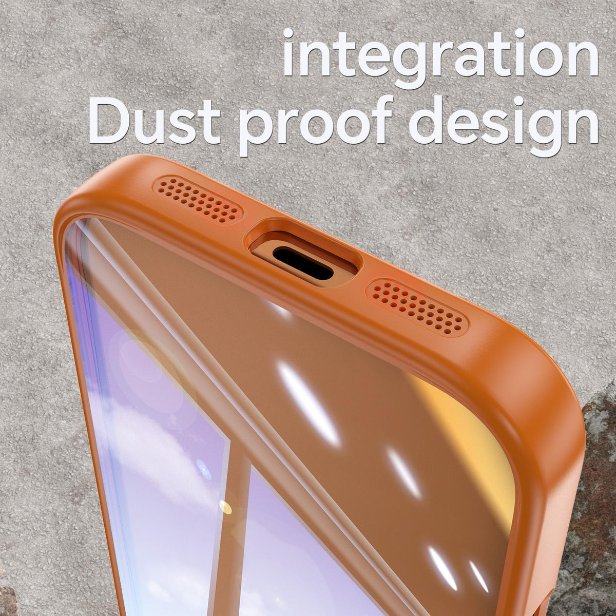 For iPhone 18 Pro Max Acrylic Hybrid TPU Armor Shockproof Phone Case - Orange - EDA010202901C