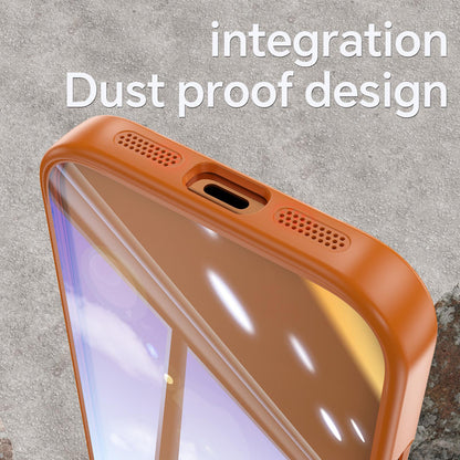 For iPhone 18 Pro Max Acrylic Hybrid TPU Armor Shockproof Phone Case - Orange - EDA010202901C