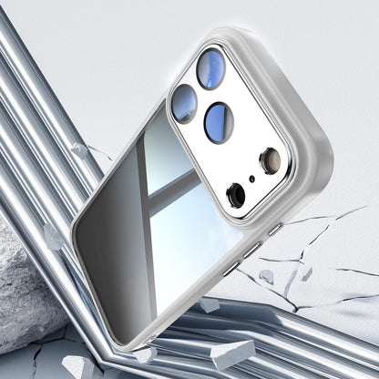 For iPhone 18 Pro Max Acrylic Hybrid TPU Armor Shockproof Phone Case - Grey - EDA010202901E