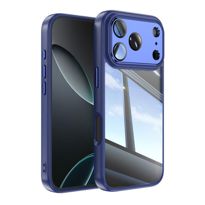 For iPhone 18 Pro Max Acrylic Hybrid TPU Armor Shockproof Phone Case - Blue - EDA010202901F