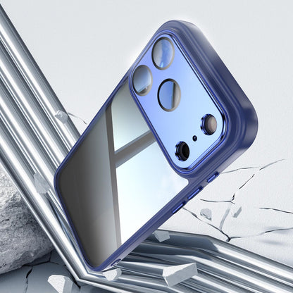 For iPhone 18 Pro Max Acrylic Hybrid TPU Armor Shockproof Phone Case - Blue - EDA010202901F