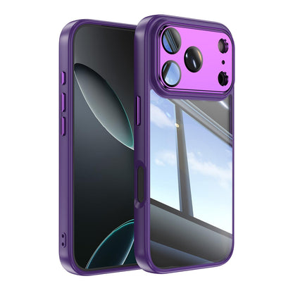 For iPhone 18 Pro Max Acrylic Hybrid TPU Armor Shockproof Phone Case - Purple - EDA010202901G