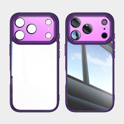 For iPhone 18 Pro Max Acrylic Hybrid TPU Armor Shockproof Phone Case - Purple - EDA010202901G