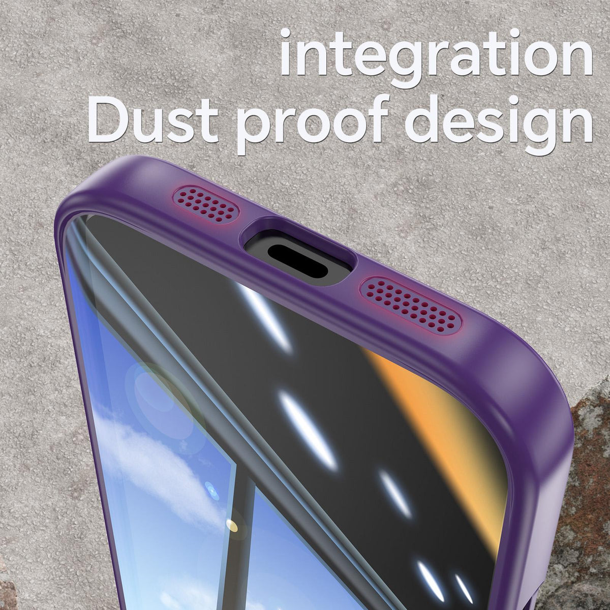 For iPhone 18 Pro Max Acrylic Hybrid TPU Armor Shockproof Phone Case - Purple - EDA010202901G