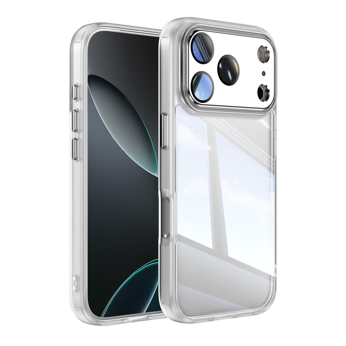 For iPhone 18 Pro Max Acrylic Hybrid TPU Armor Shockproof Phone Case - Transparent - EDA010202901H
