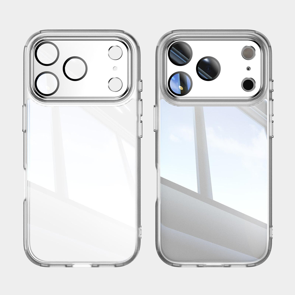 For iPhone 18 Pro Max Acrylic Hybrid TPU Armor Shockproof Phone Case - Transparent - EDA010202901H