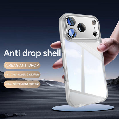 For iPhone 18 Pro Max Acrylic Hybrid TPU Armor Shockproof Phone Case - Transparent - EDA010202901H