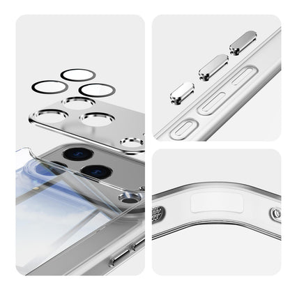 For iPhone 18 Pro Max Acrylic Hybrid TPU Armor Shockproof Phone Case - Transparent - EDA010202901H