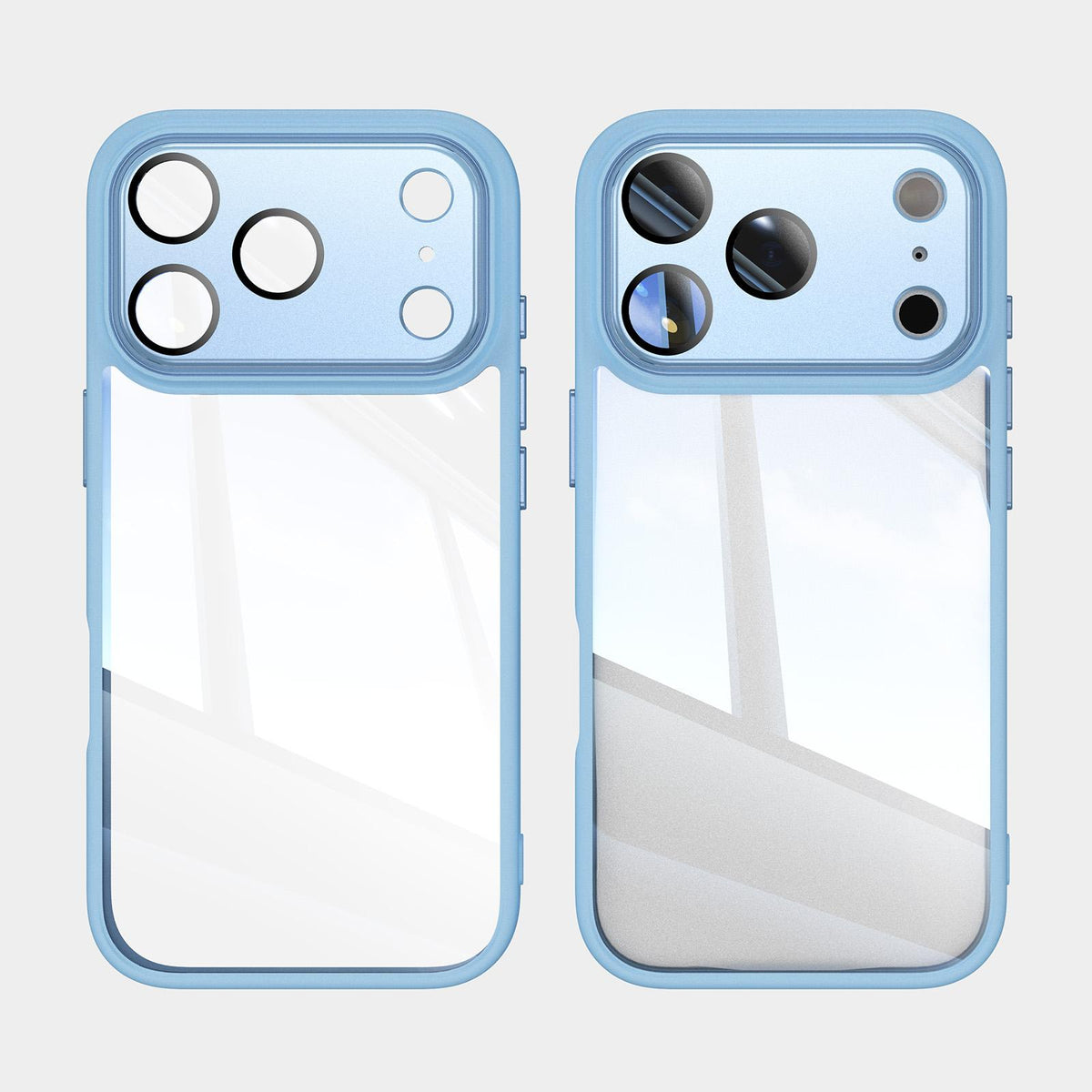 For iPhone 18 Pro Max Acrylic Hybrid TPU Armor Shockproof Phone Case - Sky Blue - EDA010202901I