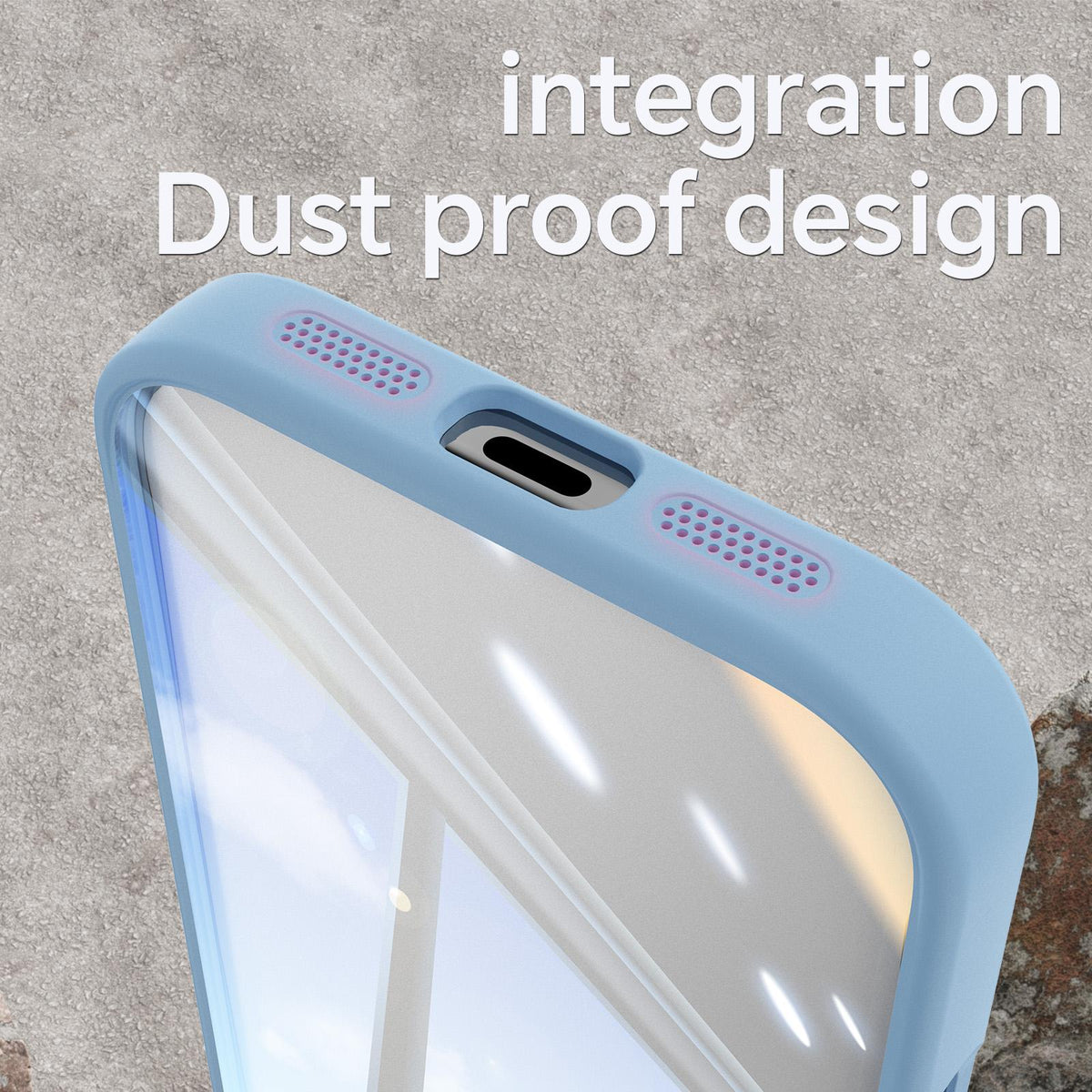 For iPhone 18 Pro Max Acrylic Hybrid TPU Armor Shockproof Phone Case - Sky Blue - EDA010202901I
