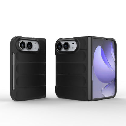 For iPhone Duo Magic Shield Fold PC Shockproof Phone Case - Black - EDA010203101A