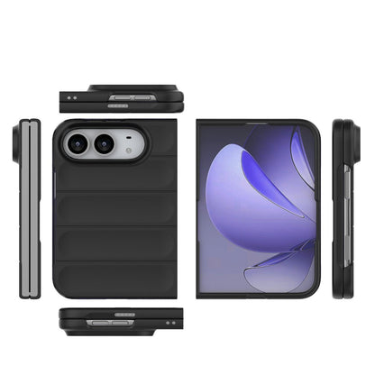 For iPhone Duo Magic Shield Fold PC Shockproof Phone Case - Black - EDA010203101A