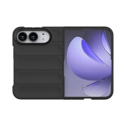 For iPhone Duo Magic Shield Fold PC Shockproof Phone Case - Black - EDA010203101A
