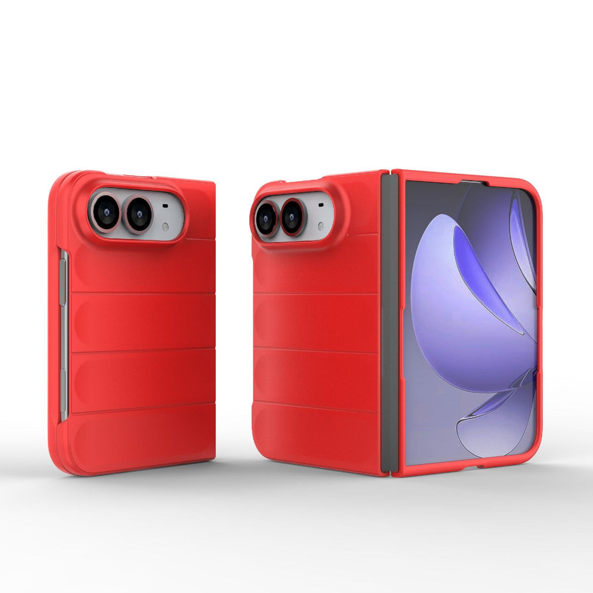 For iPhone Duo Magic Shield Fold PC Shockproof Phone Case - Red - EDA010203101B