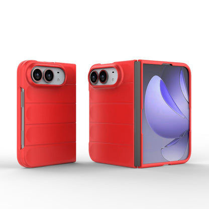 For iPhone Duo Magic Shield Fold PC Shockproof Phone Case - Red - EDA010203101B