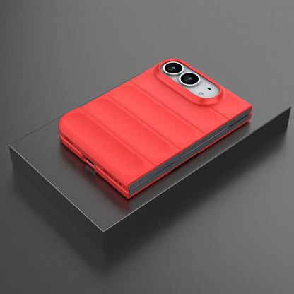 For iPhone Duo Magic Shield Fold PC Shockproof Phone Case - Red - EDA010203101B