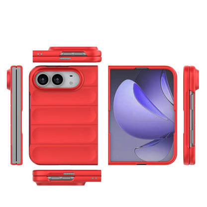 For iPhone Duo Magic Shield Fold PC Shockproof Phone Case - Red - EDA010203101B