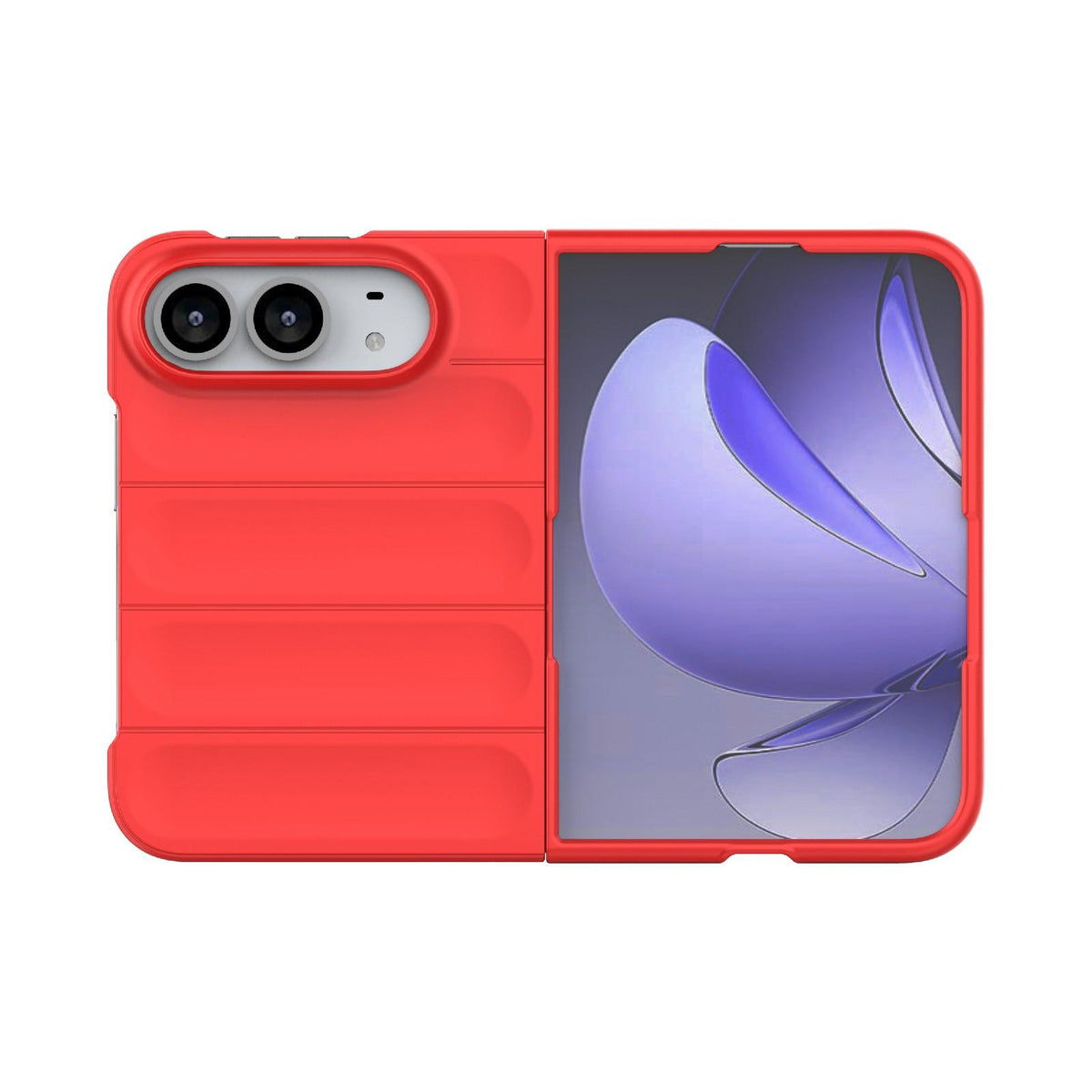 For iPhone Duo Magic Shield Fold PC Shockproof Phone Case - Red - EDA010203101B
