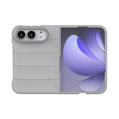For iPhone Duo Magic Shield Fold PC Shockproof Phone Case - Grey - EDA010203101C