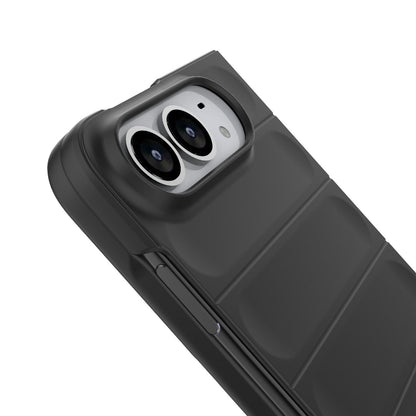 For iPhone Duo Magic Shield Fold PC Shockproof Phone Case - Grey - EDA010203101C
