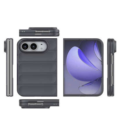 For iPhone Duo Magic Shield Fold PC Shockproof Phone Case - Dark Grey - EDA010203101E