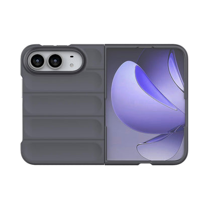 For iPhone Duo Magic Shield Fold PC Shockproof Phone Case - Dark Grey - EDA010203101E
