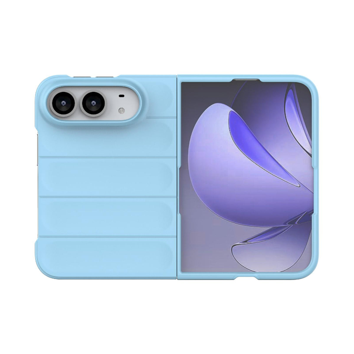 For iPhone Duo Magic Shield Fold PC Shockproof Phone Case - Light Blue - EDA010203101F