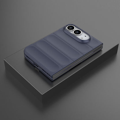 For iPhone Duo Magic Shield Fold PC Shockproof Phone Case - Dark Blue - EDA010203101G
