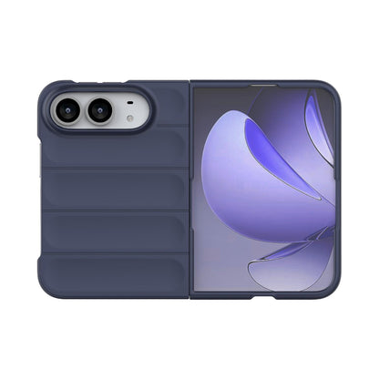 For iPhone Duo Magic Shield Fold PC Shockproof Phone Case - Dark Blue - EDA010203101G