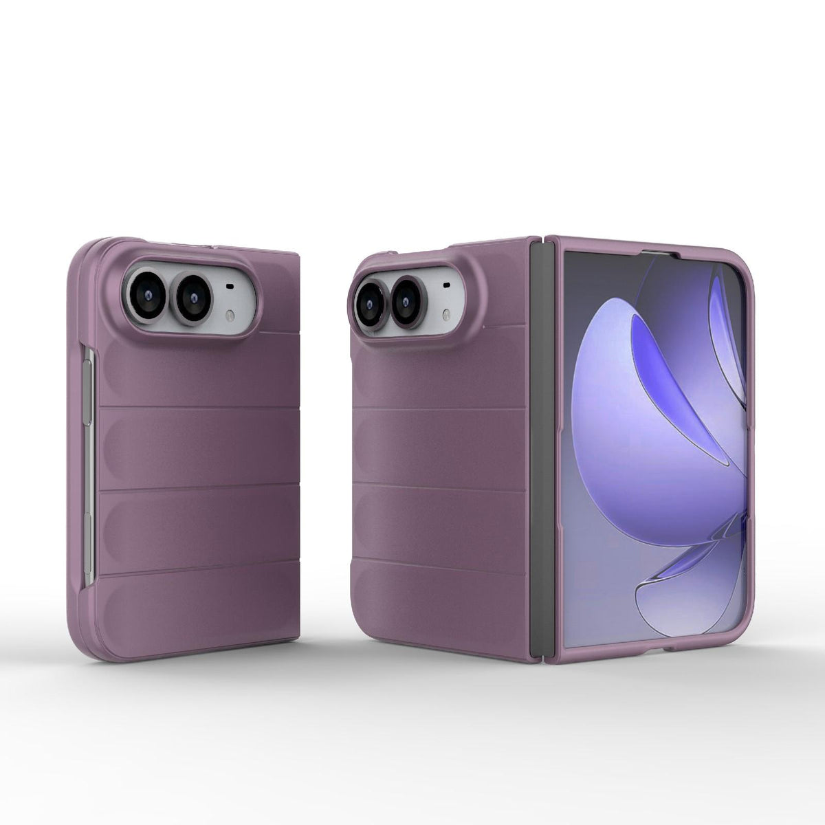 For iPhone Duo Magic Shield Fold PC Shockproof Phone Case - Purple - EDA010203101H