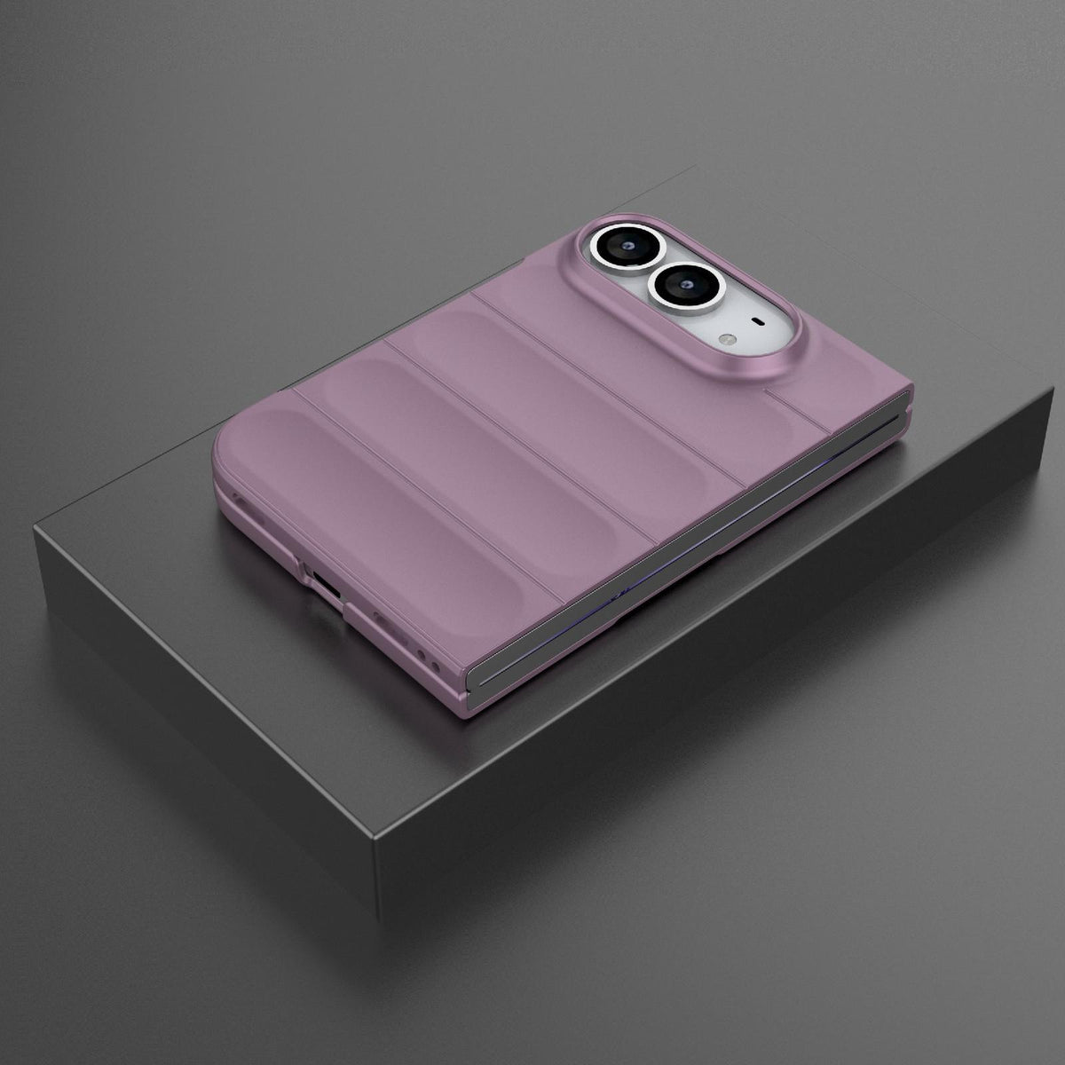For iPhone Duo Magic Shield Fold PC Shockproof Phone Case - Purple - EDA010203101H