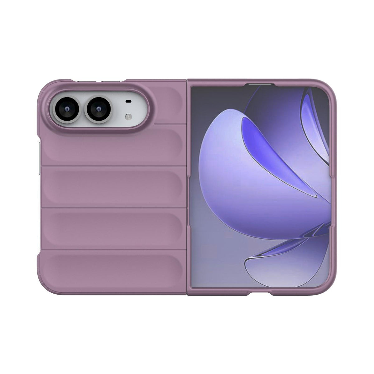 For iPhone Duo Magic Shield Fold PC Shockproof Phone Case - Purple - EDA010203101H