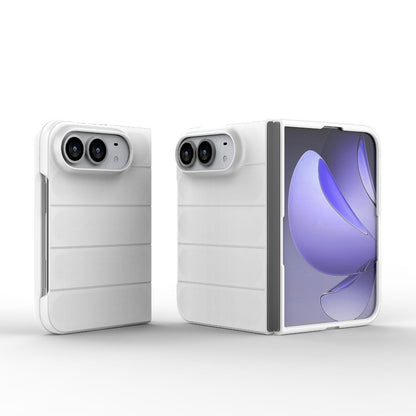 For iPhone Duo Magic Shield Fold PC Shockproof Phone Case - White - EDA010203101J