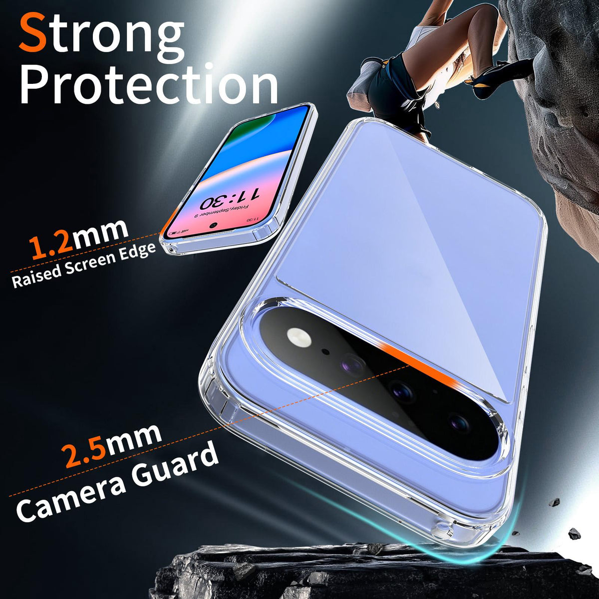 For Google Pixel 11 / 11 Pro Scratchproof Acrylic 1.5mm Phone Case - Transparent - EDA010203402A