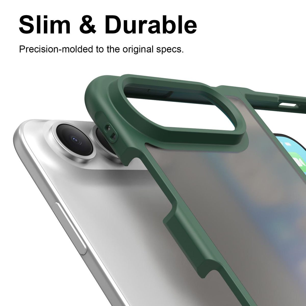For iPhone Duo Fan Dun Series TPU Hybrid PC Frosted Phone Case - Green - EDA010203901C