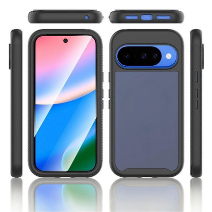 For Google Pixel 11 Pro XL Starry Sky Matte Two-Tone TPU Hybrid PC Phone Case with Screen Protector - Purple - EDA010204001D
