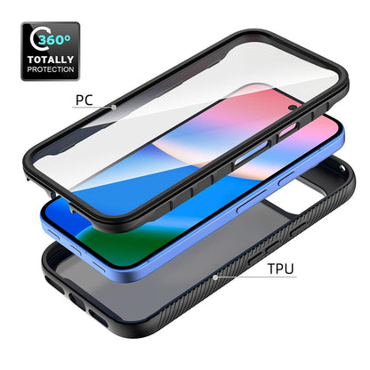 For Google Pixel 11 Pro XL Starry Sky Matte Two-Tone TPU Hybrid PC Phone Case with Screen Protector - Matte Transparent - EDA010204001E