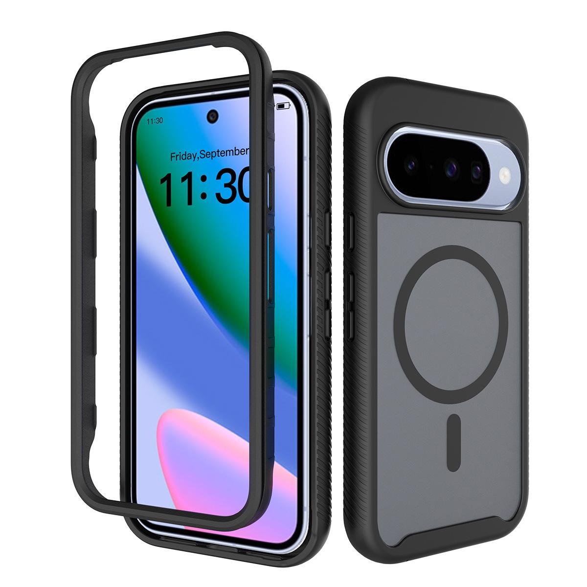 For Google Pixel 11 / 11 Pro Starry Sky Matte Magnetic TPU Hybrid PC Phone Case - Black - EDA010204202A