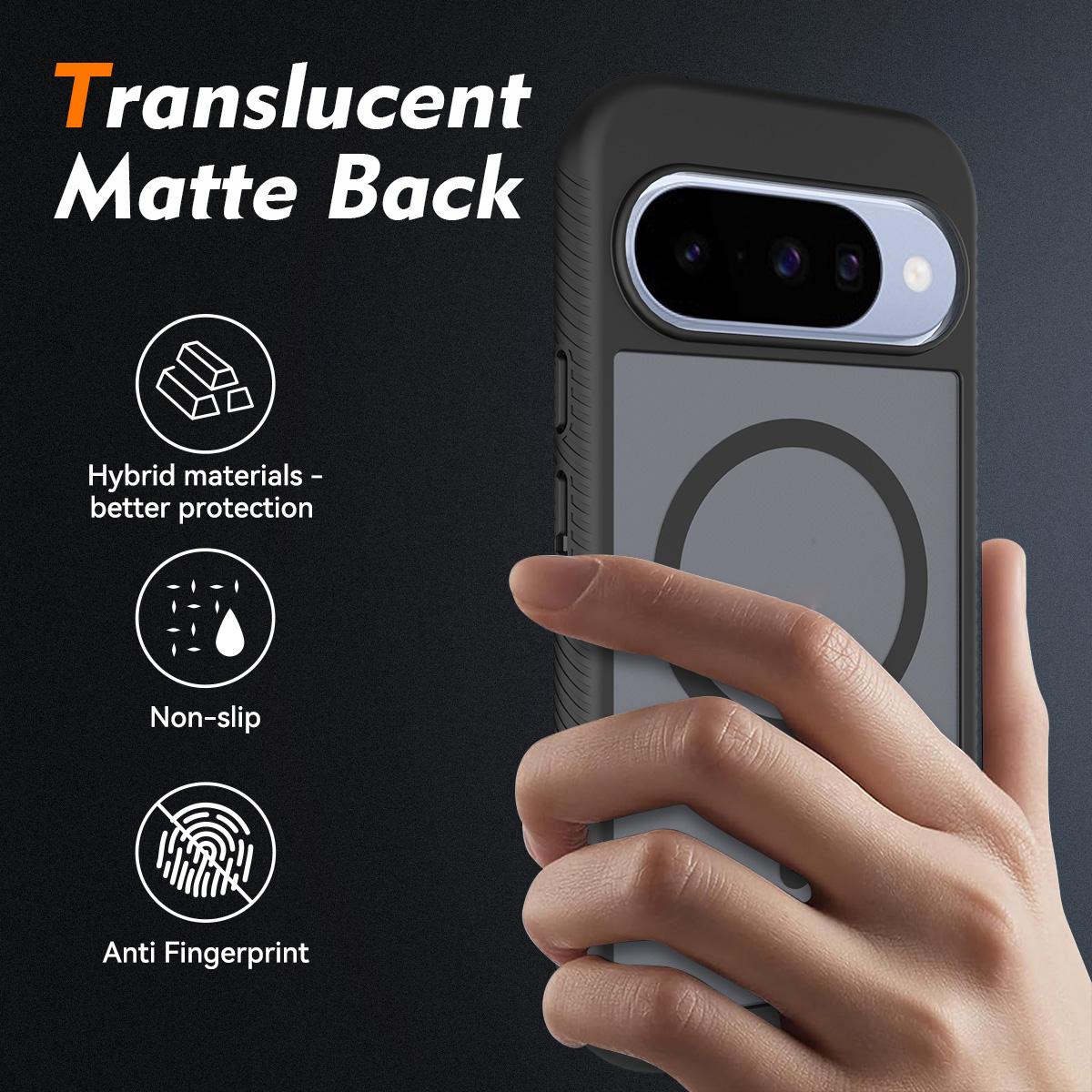 For Google Pixel 11 / 11 Pro Starry Sky Matte Magnetic TPU Hybrid PC Phone Case - Black - EDA010204202A