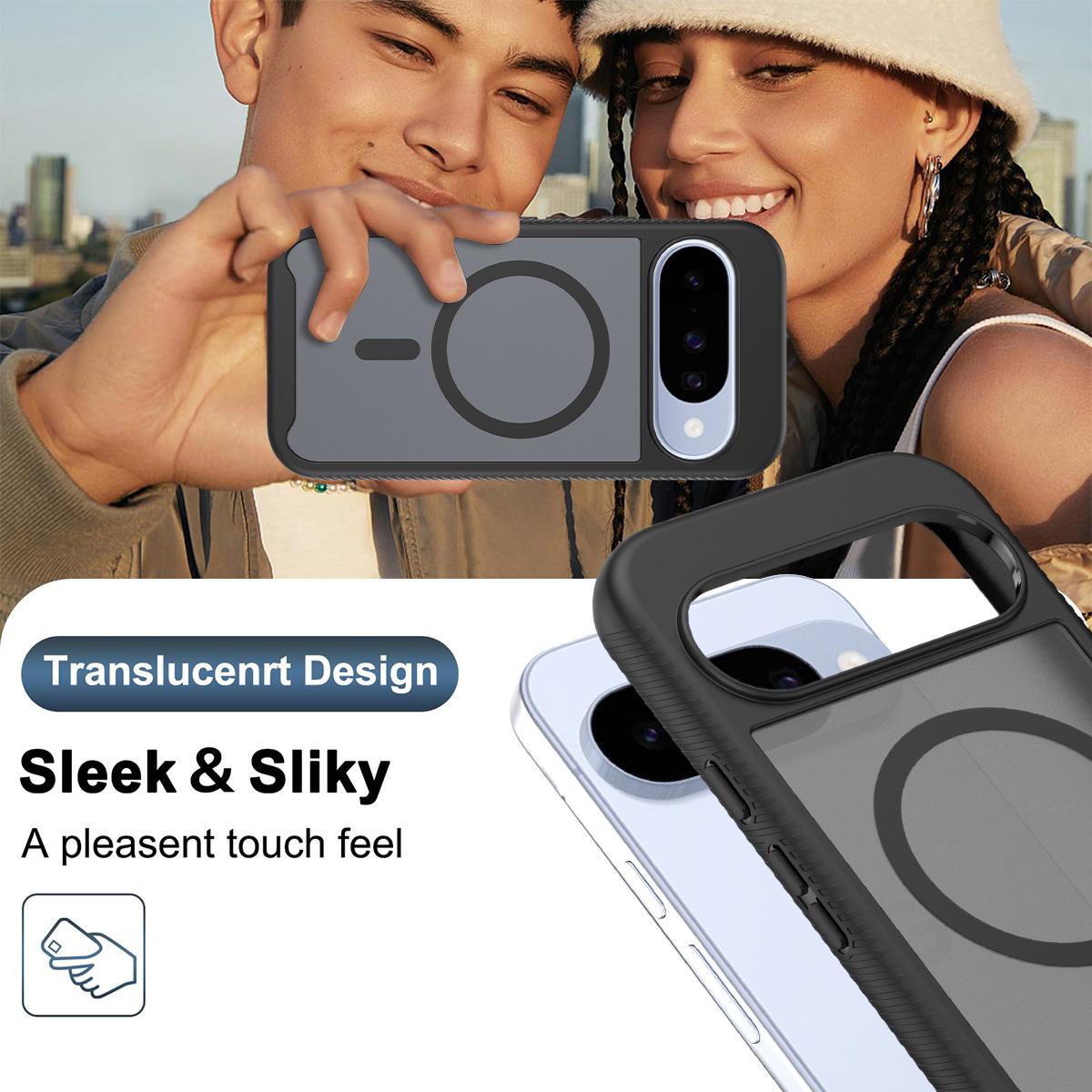 For Google Pixel 11 / 11 Pro Starry Sky Matte Magnetic TPU Hybrid PC Phone Case - Black - EDA010204202A