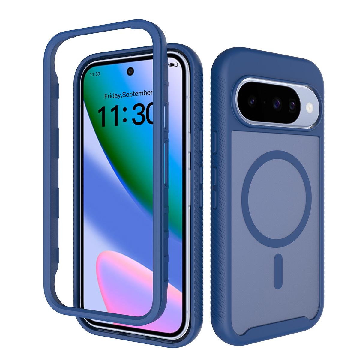 For Google Pixel 11 / 11 Pro Starry Sky Matte Magnetic TPU Hybrid PC Phone Case - Blue - EDA010204202B