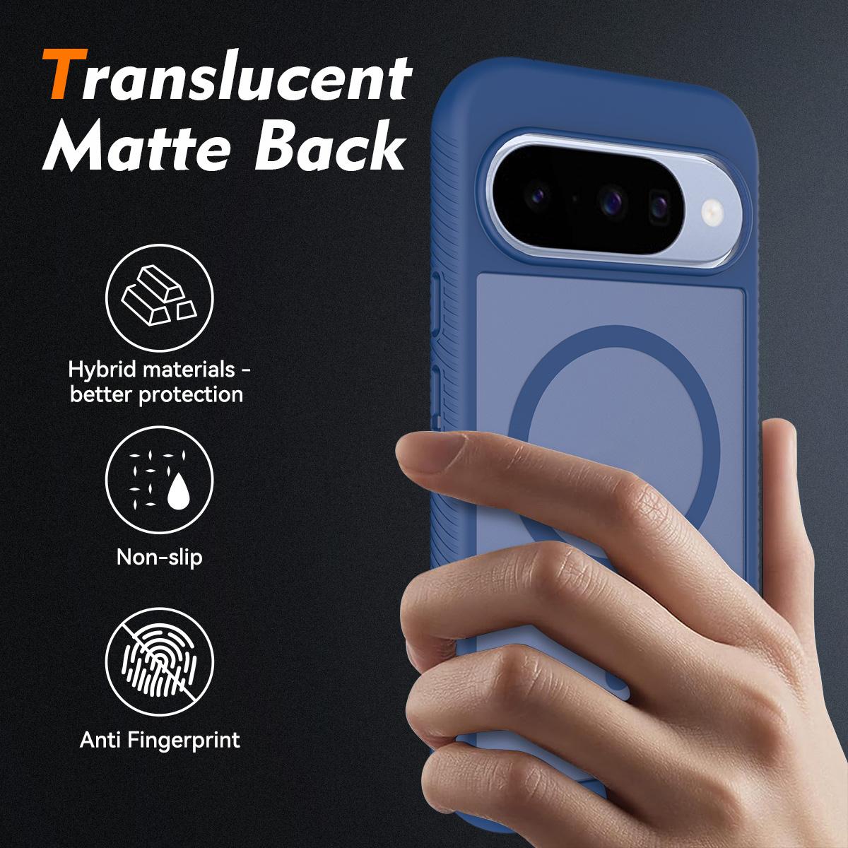 For Google Pixel 11 / 11 Pro Starry Sky Matte Magnetic TPU Hybrid PC Phone Case - Blue - EDA010204202B