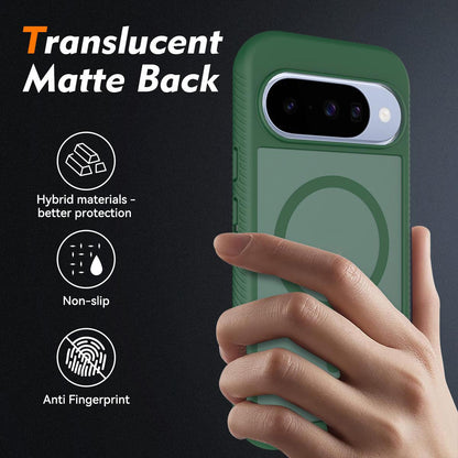 For Google Pixel 11 / 11 Pro Starry Sky Matte Magnetic TPU Hybrid PC Phone Case - Green - EDA010204202C